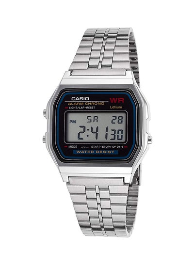 Buy Men's Water Resistant Stainless Steel Digital Watch A-159W - 33 mm - Silver in Saudi Arabia