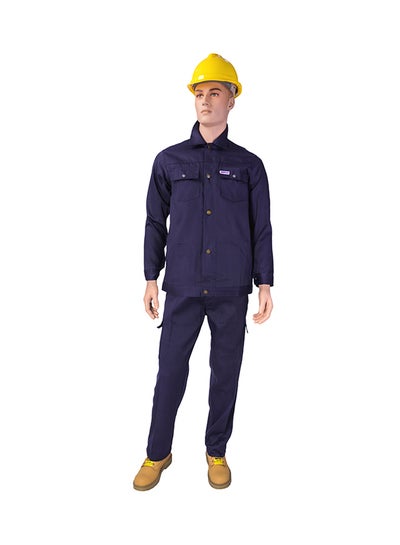 Buy Safety Pants And Shirt Set Navi Blue Large in UAE