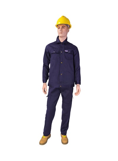 Buy Safety Pants And Shirt Set Navi Blue XL in UAE