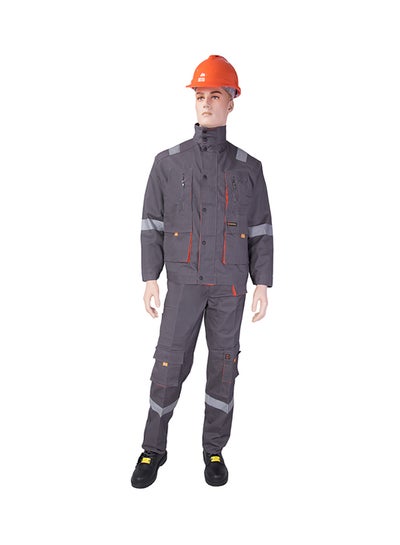 Buy European Style Safety Pants And Shirt Set Grey Small in UAE