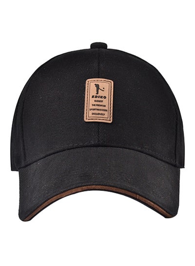 Buy Solid Baseball Cap Black in Saudi Arabia