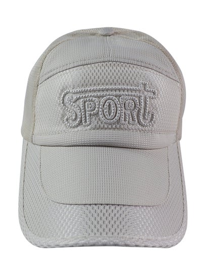 Buy Mesh Detailed Baseball Cap Off White in UAE