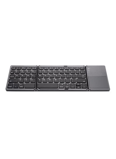 Buy Foldable Bluetooth Keyboard With Touchpad Black in Saudi Arabia