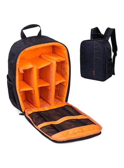 Buy Waterproof Backpack For DSLR Camera Black/Orange in Saudi Arabia
