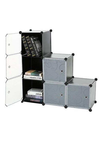 Buy 6 Cells Multifunctional Deatchable Storage Cabinet Clear/Black 3 to 4feet in UAE