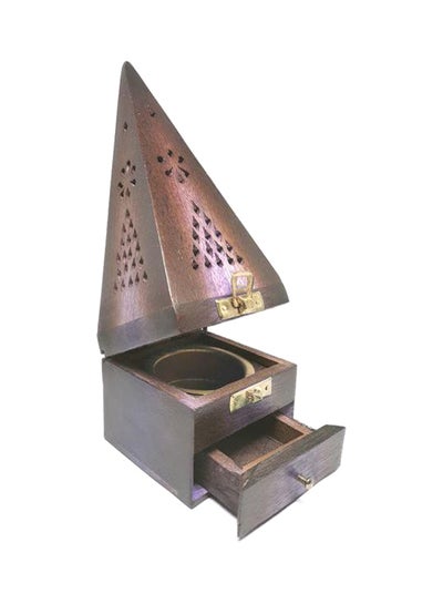 Buy Pyramid Shaped Incense Holder Brown in Saudi Arabia