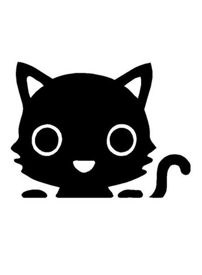 Buy Cat Switch Wall Sticker Black 10x10cm in UAE