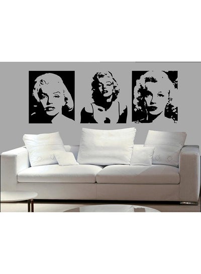 Buy Marilyn Monroe Wall Sticker Black 115x40centimeter in UAE