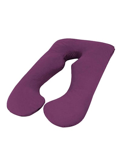 Buy U-Shaped Maternity Pillow Cotton Purple 75x125centimeter in Saudi Arabia