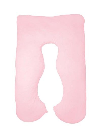 Buy U-Shaped Maternity Pillow cotton Pink 80x120cm in UAE