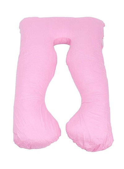 Buy U-Shaped Maternity Pillow Cotton Pink 80x120centimeter in UAE