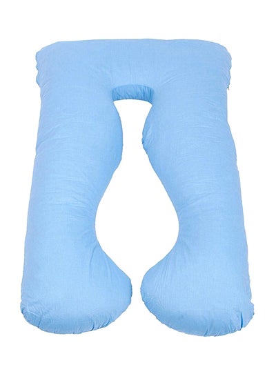 Buy U-Shaped Maternity Pillow cotton Blue 80x120cm in Saudi Arabia