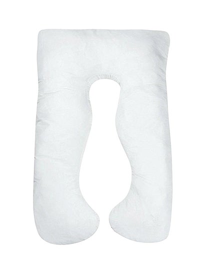 Buy U-Shaped Maternity Pillow cotton White 80x100cm in UAE