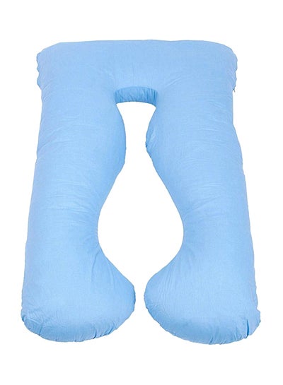 Buy U-Shaped Maternity Pillow cotton Blue 80x120cm in UAE