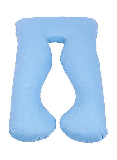 Buy U-Shaped Maternity Pillow Cotton Blue 80x120cm in UAE