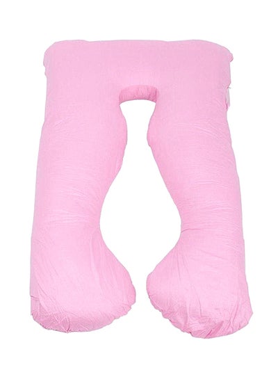 Buy U-Shaped Maternity Pillow cotton Pink 120x80cm in UAE