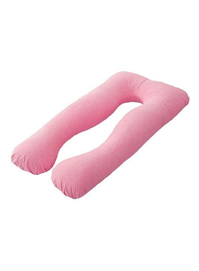 Buy U-Shaped Maternity Pillow Cotton Pink 120x80centimeter in UAE