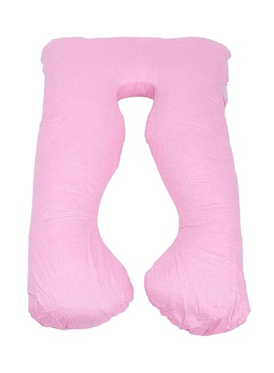 Buy U-Shaped Maternity Pillow cotton Pink 120x80cm in UAE