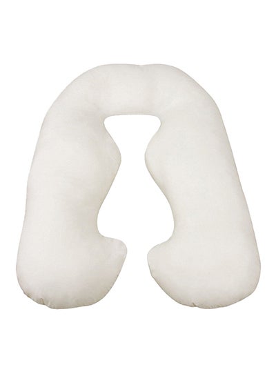 Buy U-Shaped Maternity Pillow Cotton White 120x80centimeter in UAE