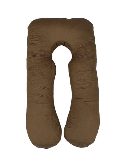 Buy U-Shaped Maternity Pillow Cotton Brown 120x80centimeter in UAE