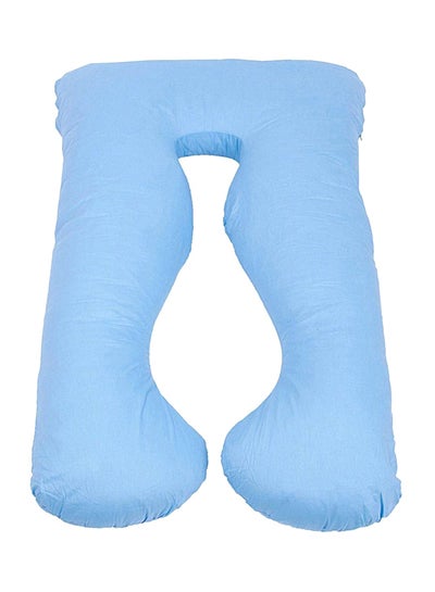 Buy U-Shaped Maternity Pillow Cotton Blue 120x80cm in UAE