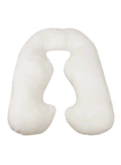 Buy U-Shaped Maternity Pillow Cotton White 120x80centimeter in UAE