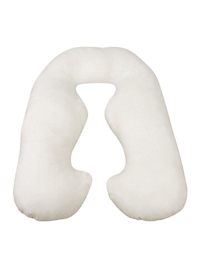 Buy U-Shaped Maternity Pillow cotton White 120x80cm in UAE