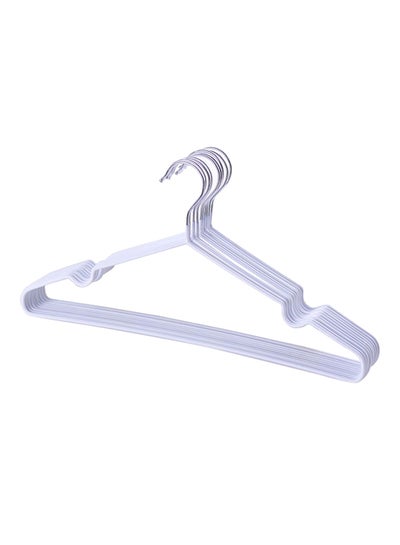 Buy 10-Piece Hanger Set White 40x20cm in Saudi Arabia
