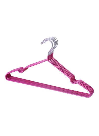 Buy 10-Piece Hanger Set Pink/Silver 40x20cm in UAE