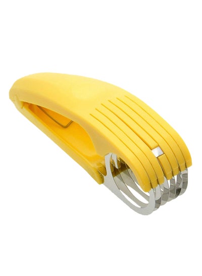 Buy Banana And Sausage Slicer Yellow/Silver 17.5x3.7x5.5centimeter in UAE