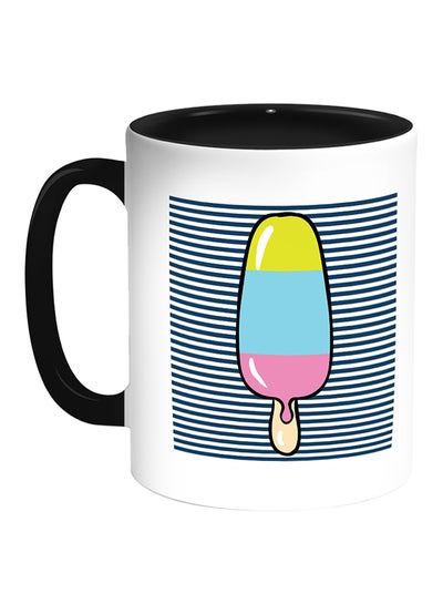 Buy Ice Cream Printed Coffee Mug White/Black in Egypt