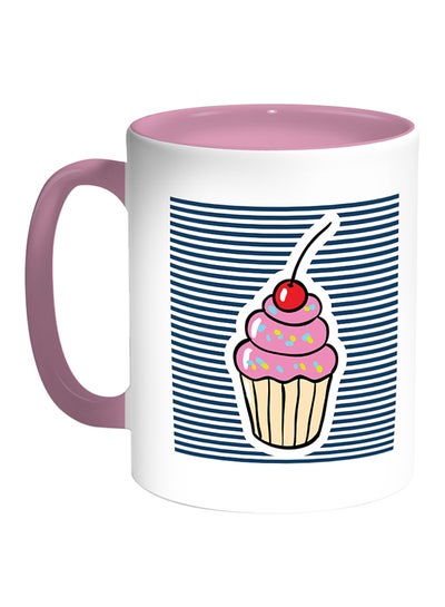 Buy Ice Cream Printed Coffee Mug White/Pink in Egypt