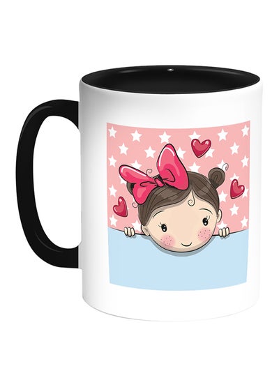 Buy Little Girl Printed Coffee Mug White/Black in Egypt