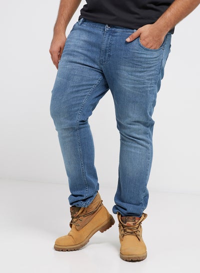 Buy Denim Mid-Rise Jeans Mid Blue in Egypt