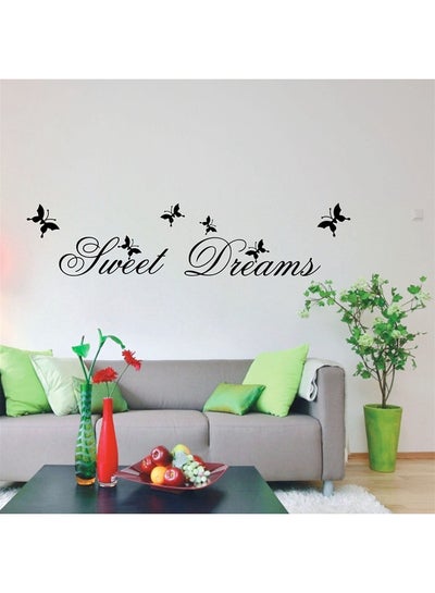 Buy Sweet Dreams Wall Sticker Black 25x70centimeter in UAE