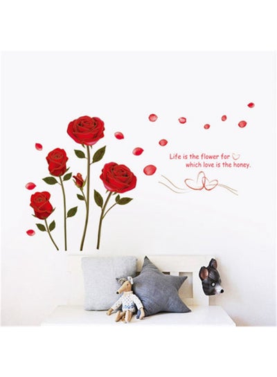 Buy Decorative Wall Sticker Red/Green 45x60cm in UAE