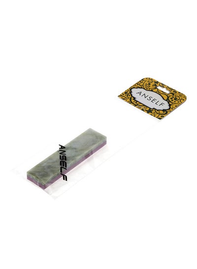 Buy Double Sided Knife Sharpening Stone Pink/White/Green 100x25x10mm in UAE