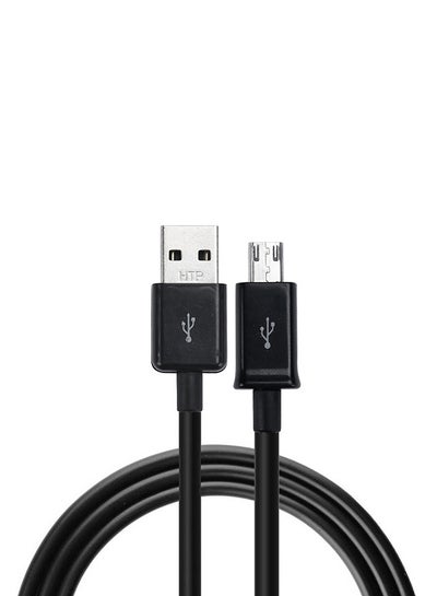 Buy V8 Micro USB Data Sync Charging Cable For Samsung Galaxy S7 Edge Black in Saudi Arabia