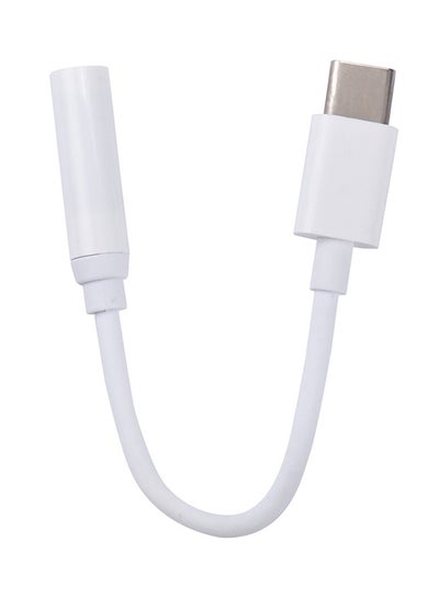 Buy Type-C To 3.5mm Female Audio Adapter Cable White in Saudi Arabia