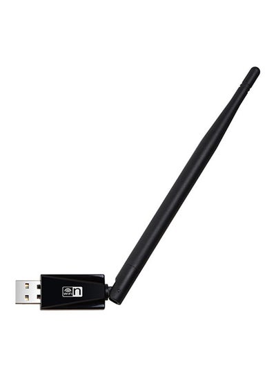 اشتري مفتاح دنغل محول بطاقة اتصال بالشبكة لاسلكي USB بخاصية واي فاي مع هوائي أسود في الامارات
