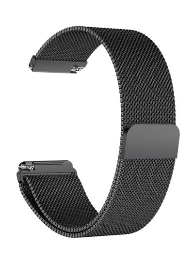 Buy Replacement Band For Fitbit Versa 5.3-7.5inch Black in Saudi Arabia