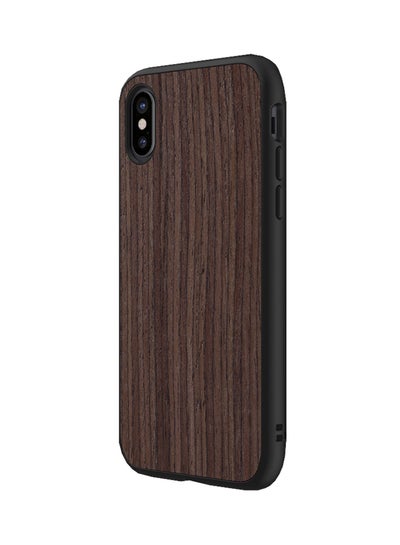 Buy SolidSuit Case Cover For Apple iPhone X Dark Walnut/Black in Saudi Arabia