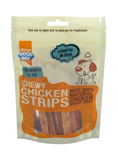 Buy Chewy Chicken Strips Brown 100grams in UAE