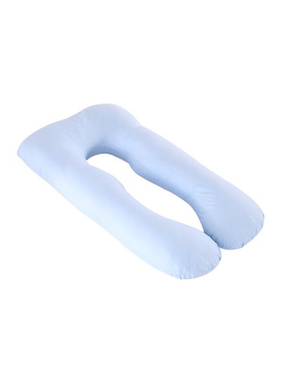 Buy U-Shaped Maternity Pillow cotton Sea Blue 70x130cm in UAE