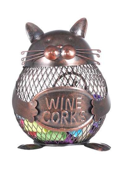 Buy Kitten Wine Cork Container Tooarts Animal Ornament Creative Ornament Iron Art Practical Crafts Home Decoration Gift Brown 202grams in Saudi Arabia