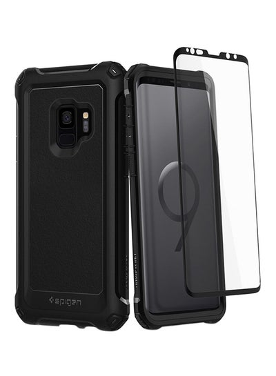 اشتري Combination Pro Guard Case Cover With Screen Protector For Samsung Galaxy S9 Black في الامارات