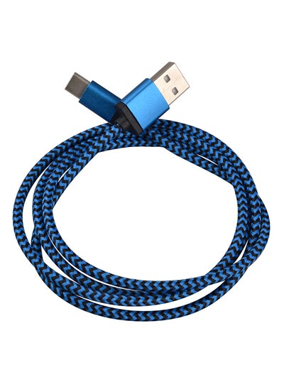 Buy Type-C Data Sync Charging Cable Blue/Black in Saudi Arabia