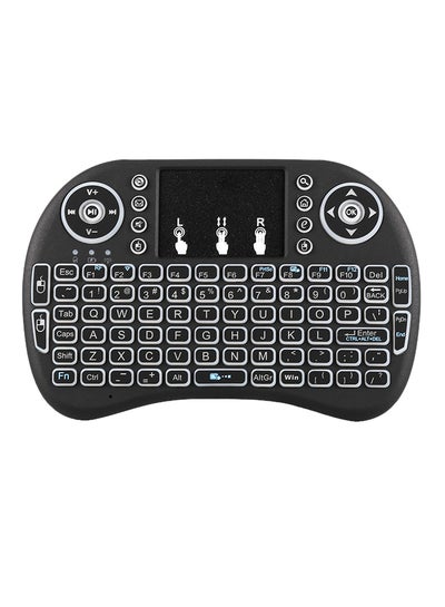 Buy I8 Wireless RC-Keyboard With Touchpad Black in UAE