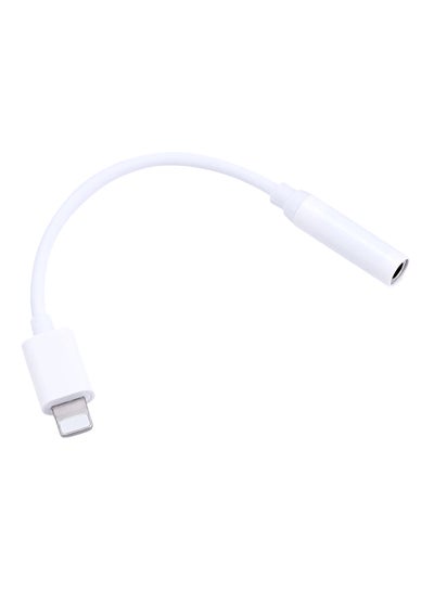 Buy 3.5 mm To 8-Pin Audio Connector Cable White in Saudi Arabia