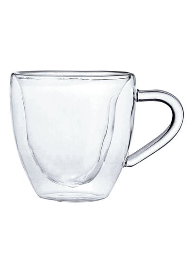 Buy Double Wall Tea Drinking Glass Clear 180ml in UAE